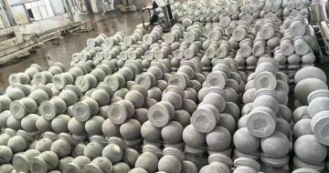 海口芝麻白圆球 石球 挡车球