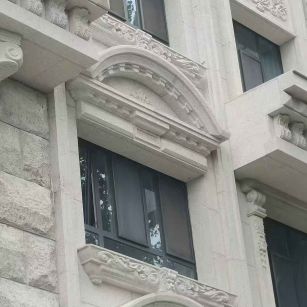 海口芝麻白异形 石材异形定制