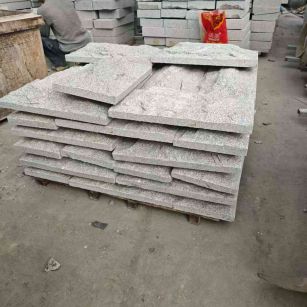 海口芝麻白蘑菇石，自然面